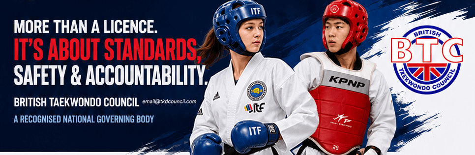 More than a licence. It's about standards, safety and accountability. British Taekwondo Council — a recognised National Governing Body.